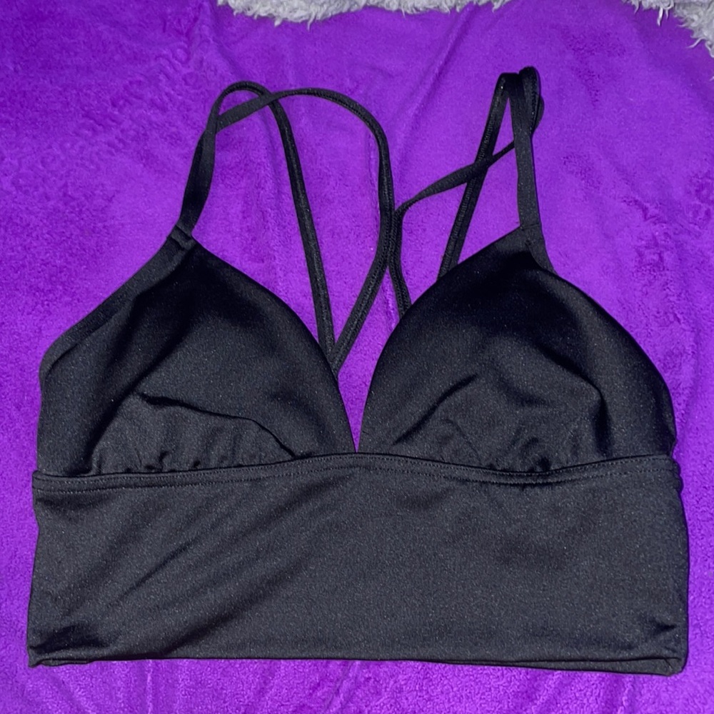 Pink (the brand) black swimsuit top